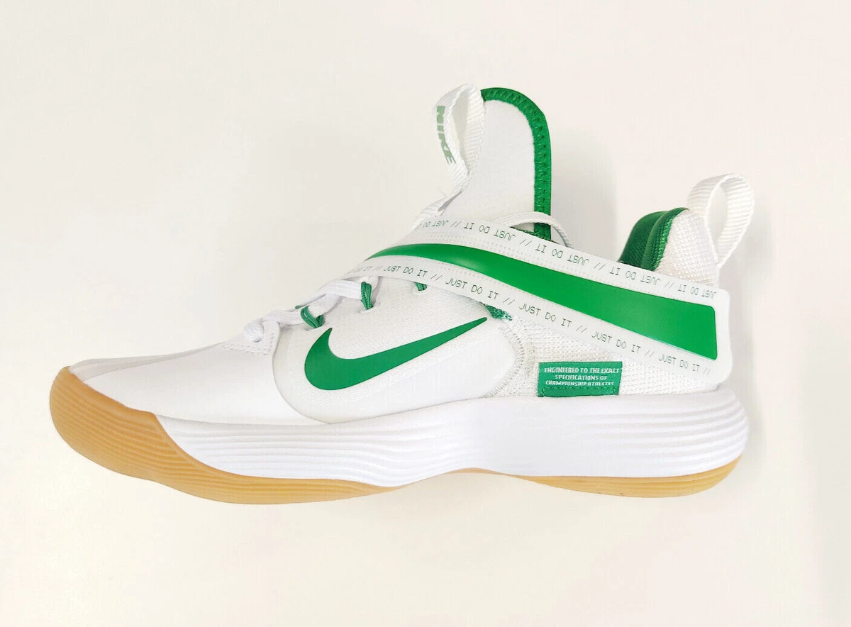 NIKE REACT HYPERSET Scarpe Volley Pallavolo Indoor DJ4473 102 Bianco Apple Green