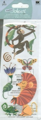 JUNGLE ANIMALS Animal Lion Monkey Lizard Snake Jolee's stickers scrapbook crafts