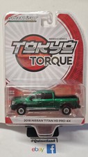 Greenlight Tokyo Torque 2018 Nissan Titan XD Pro-4X Green Wheels Chase (NG79)