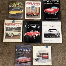 Lot 8 Corvette Coffee Table Books Classic History Hardcover Illustrated