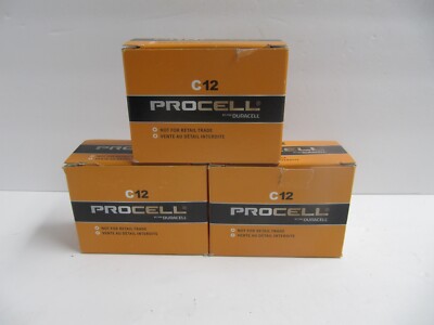 LOT of 36 NEW Duracell Procell ''C'' Pro Alkaline Batteries - C12 - Exp. 5-2025