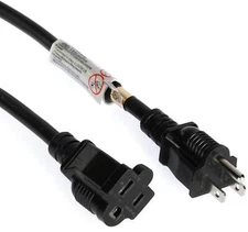 Hosa PWX-408 14-gauge NEMA 5-15P to NEMA 5-15R Power Extension Cord - 8 foot