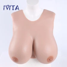 IVITA K Cup Realistic Silicone Filled Breast Forms Crossdresser TG Fake Boobs