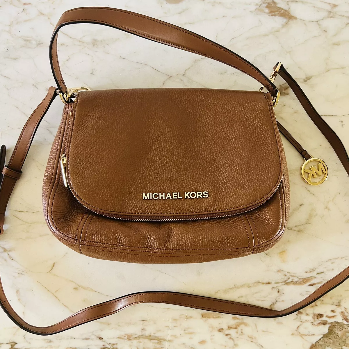 MICHAEL Michael Kors Bedford Leather Cross-Body Bag in Brown