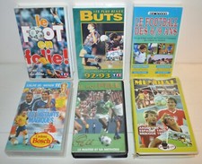 LOT 6 K7 cassette vidéos VHS FOOTBALL MONDIAL COUPE MONDE LE ROI PELE Vintage 90