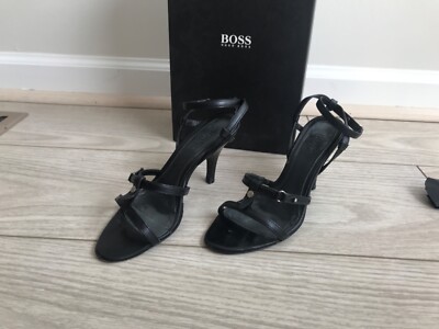Hugo Boss women's black leather Size: