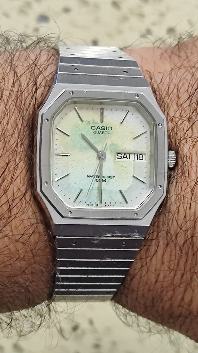 で*ん様 m380 CASIO カシオ クオーツ腕時計 ジャンク Casio MQ-900W mod 328 1980's watch not work for parts Rear | eBay