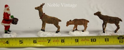 LEMAX  Santa Feeds Reindeer, Set of 4 # 52146 - Christmas Holidays & Seasons