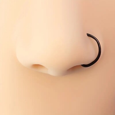 Curved Barbells Fake Nasenpiercing D Form Helix Stecker Ring UK
