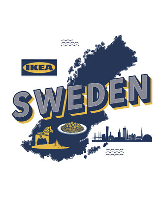 Sweden Sticker 4'' Country Home Vacation Visit Travel Culture Food
