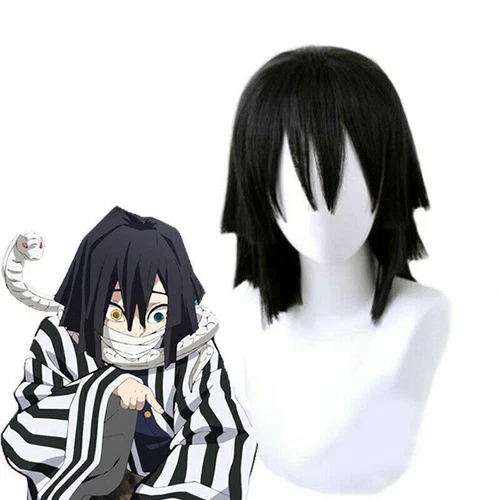Anime Demon Slayer Kimetsu no Yaiba Iguro Obanai Halloween Cosplay Costume Wig - Picture 9 of 13