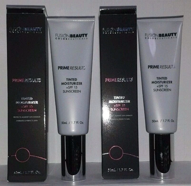 2 pk Fusion Beauty Prime Results Tinted Moisturizer 1.7 oz each CARAMEL BOXED - Image 2 of 2