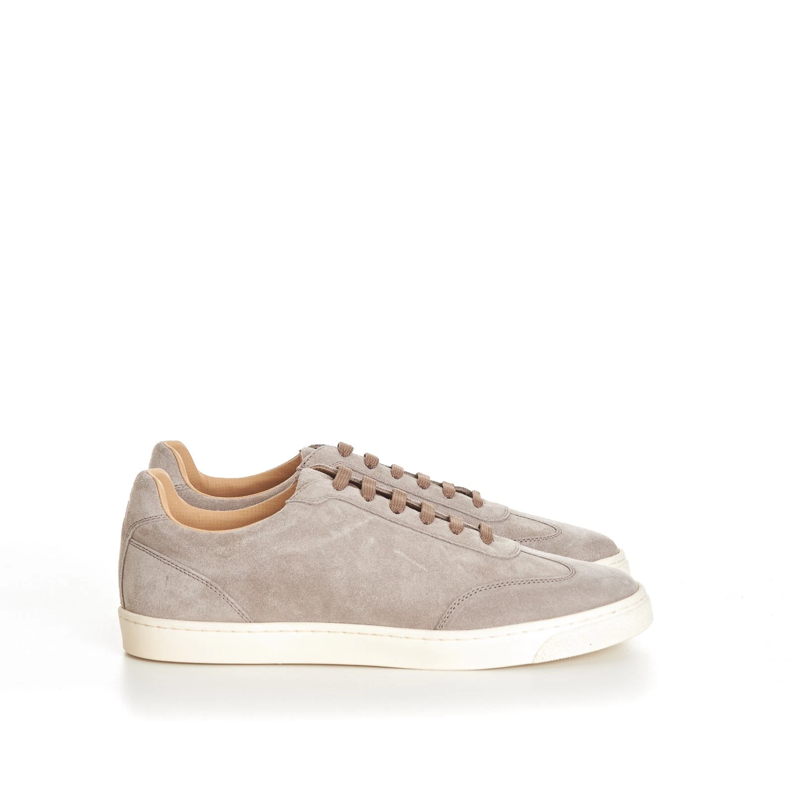 Brunello Cucinelli — BRUNELLO CUCINELLI 1100$ Low-Top Sneakers - Cool Beige Washed Suede