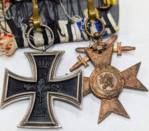 WW1 Germany Kingdom of Bavaria Iron Cross & South West Africa campaign medal bar - Picture 7 of 9