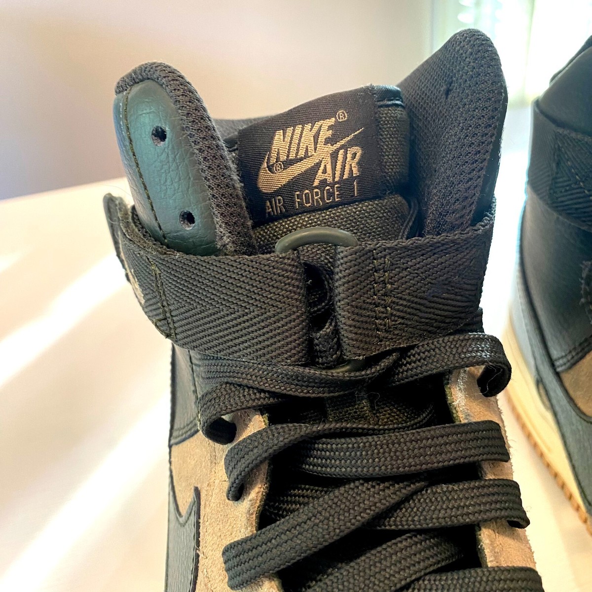 Men’s Nike Air Force 1 High \'07 LV8 Light Bone Used Size 11 Size 11.5 - Nike Air Force 1 07 LV8 High Light Bone for sale  main image 4