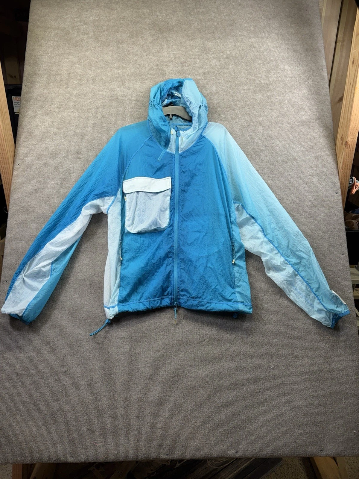 RCOS Reese Cooper Outdoor Supply Packable Jacket Blue Sz Medium NWT