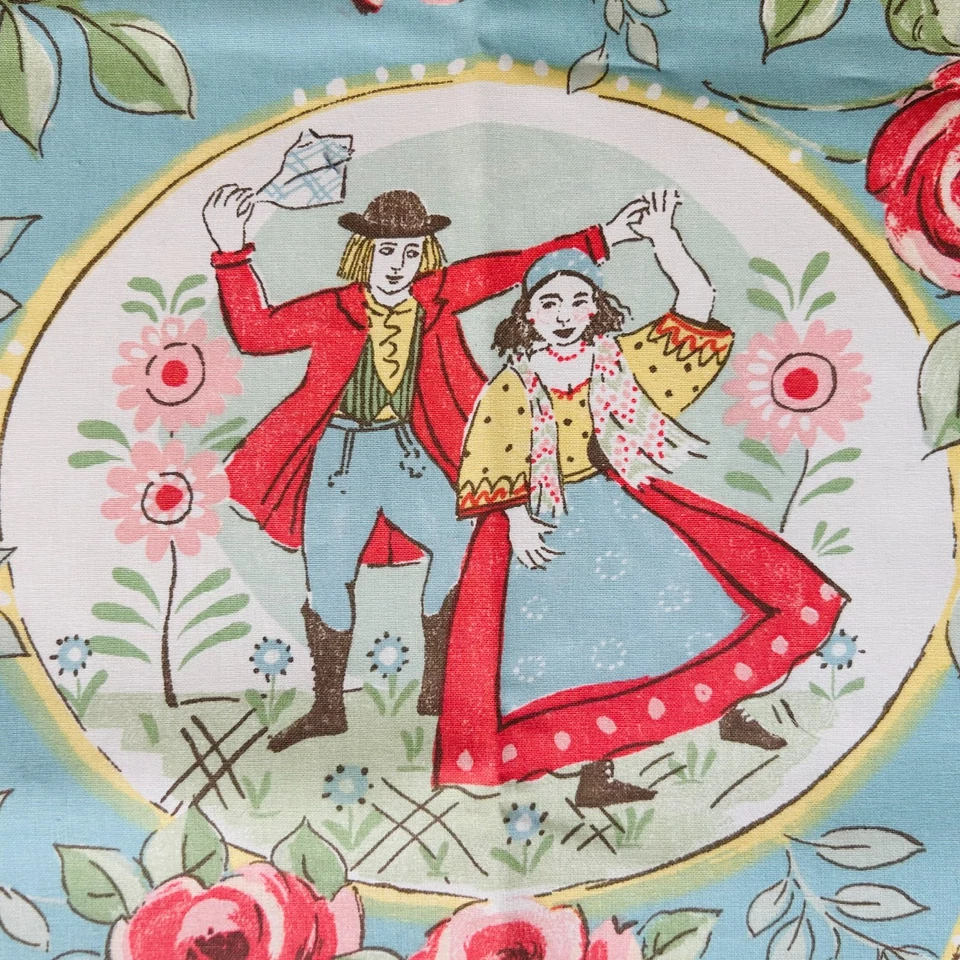 Collier Campbell Folk Dance Vat красители ткани обрезки напечатано в Англии 2004 34" - Изображение 2 из 4