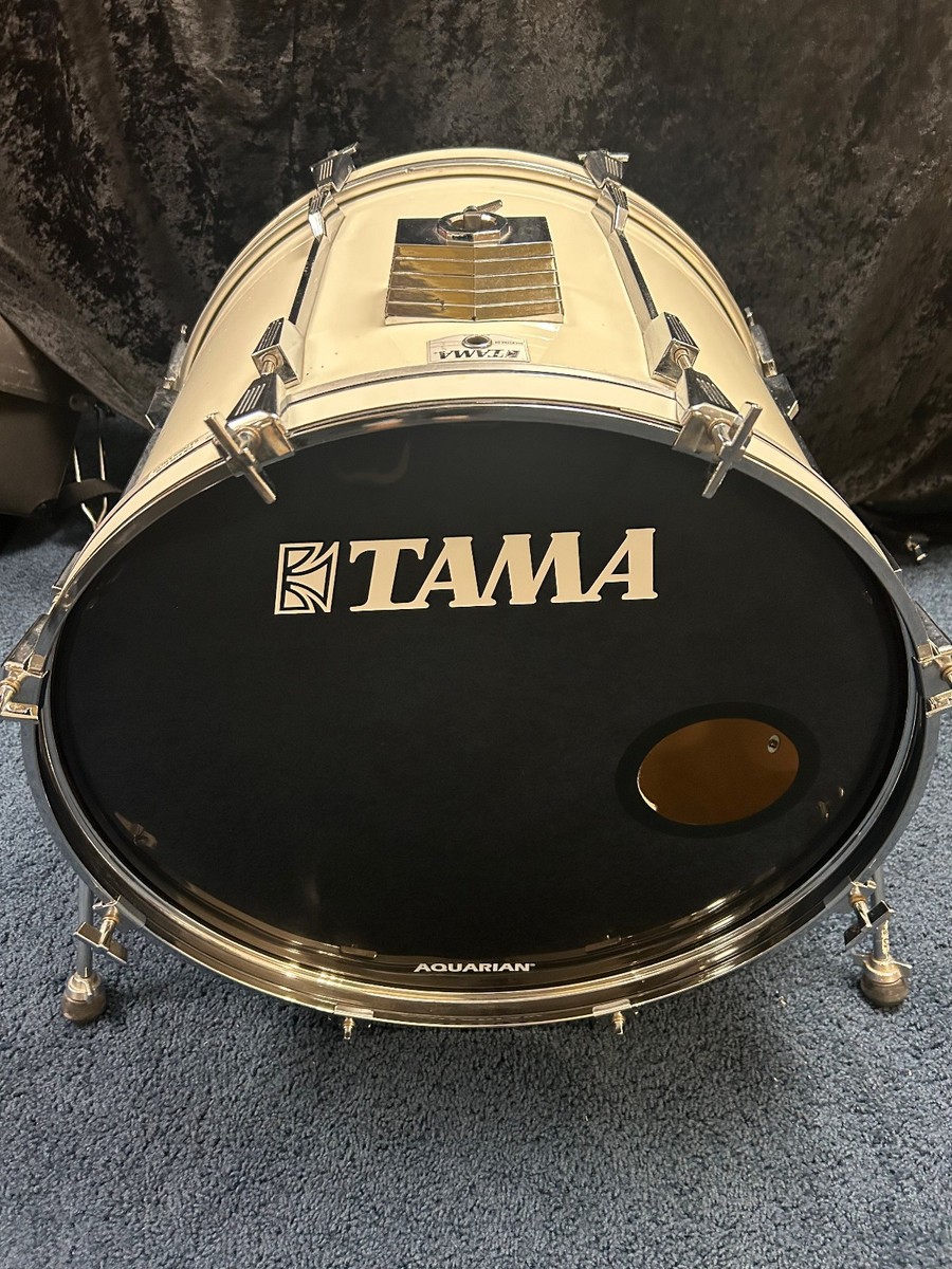tama☆彡 Tama Rockstar DX 22”x 16” Kick Bass Drum White Wrap 1990