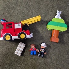 Lego DUPLO Fire Truck With Sound Boy Cat in a Tree No Manual Or Box