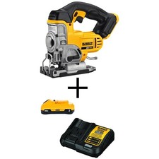20V MAX Cordless Jig Saw,(1) 20V MAX Compact Lithium-Ion 3.0Ah Battery,and 12V-2