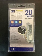 SQUARE D Q0120PDFC 20 AMPS DUAL FUNCTION: CAFI AND GFCI W/ PLUG ON NEUTRAL (NEW)