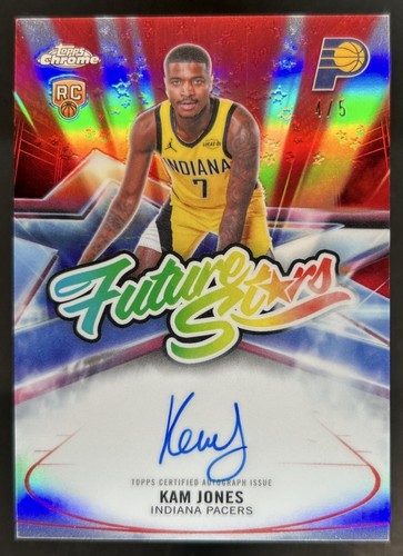 2025-26 Topps Chrome Update Kam Jones Future Stars Auto RC Red Refractor SP #/5
