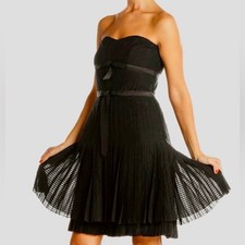 **Marc Jacobs Black Strapless Pleated Cocktail Dress – Size 0 | Designer LBD