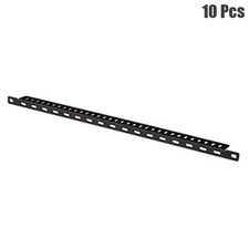 10 Pcs 19" Horizontal Cable Management Bar Panel Rear Support Rack Data Cabinet