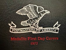 1975 OF AMERICA MEDALLIC SET OF 23 FDC STERLING ROUNDS W/ COA & BOOK