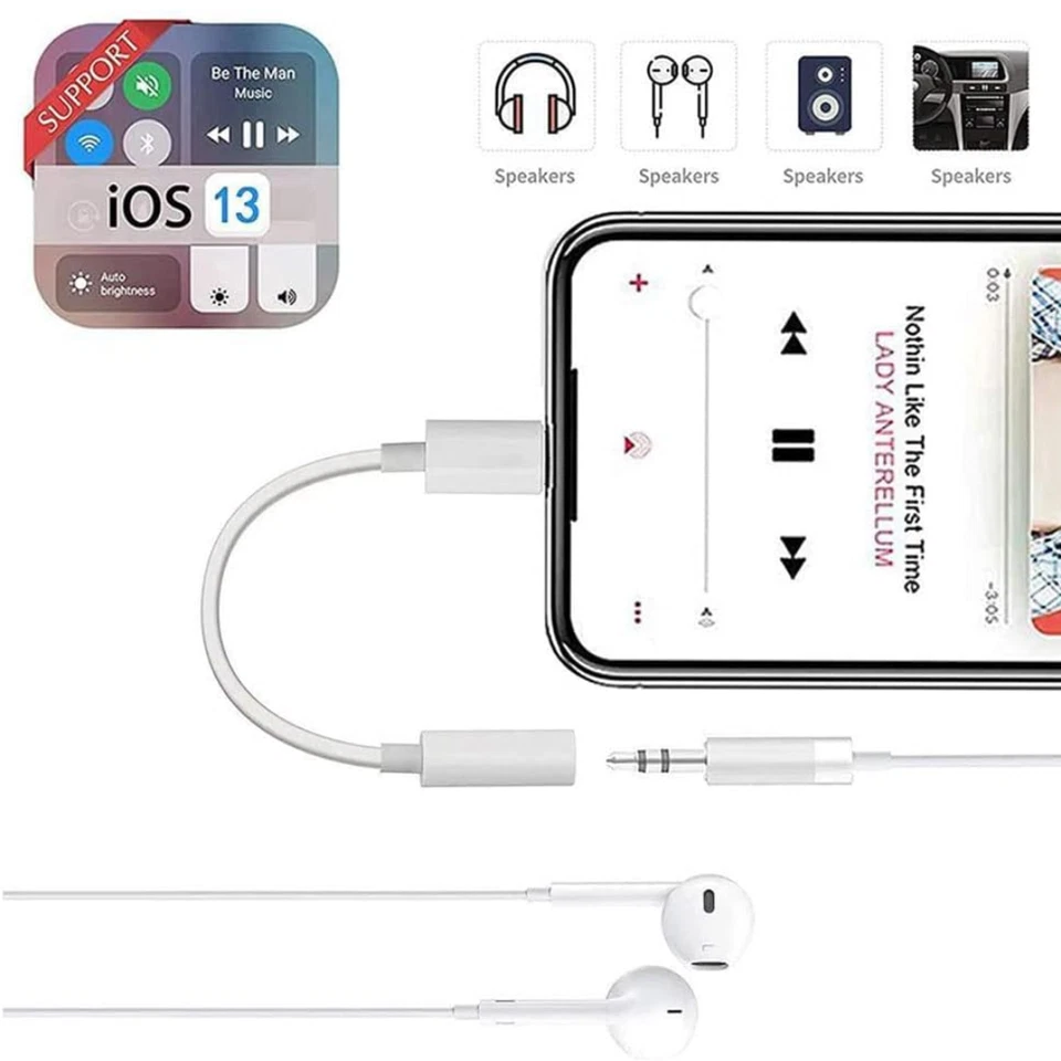 For Apple Lightning to 3.5 mm Headphone Jack Adapter iPhone - Image 2 of 4