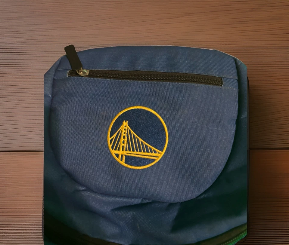Mochila azul Golden State Warriors logotipo del equipo de la NBA bolsa de deporte usada Foto 2 de 4