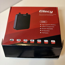 Giecy G300 Portable Voice Amplifier PA Speaker w/ Headset Mic, Bluetooth, FM