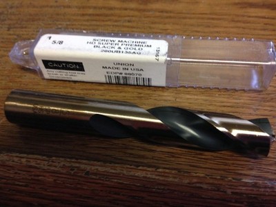 .6250'' 5/8'' Premium High Speed Steel Screw Machine Length Drill 135 Degree Split