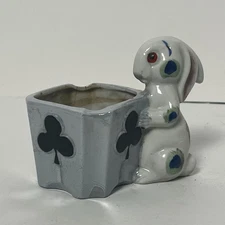 Vintage Porcelain Bunny Rabbit Planter - Hand Painted Made In Japan