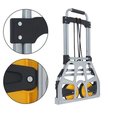 264Lb Capacity Folding Hand Truck and Dolly W/ PP + EVA Wheels & Elastic Rope