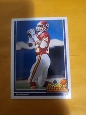 1991 Upper Deck Football Card Tim Barnett Rookie Force #603. rookie card picture