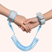 Child Safety Anti-Lost Wrist Link Bracelet Key Lock Traction Rope Spring 1.5m UK