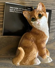 NWT The Christmas Shoppe orange brown Cute Kitten cat Christmas Ornament