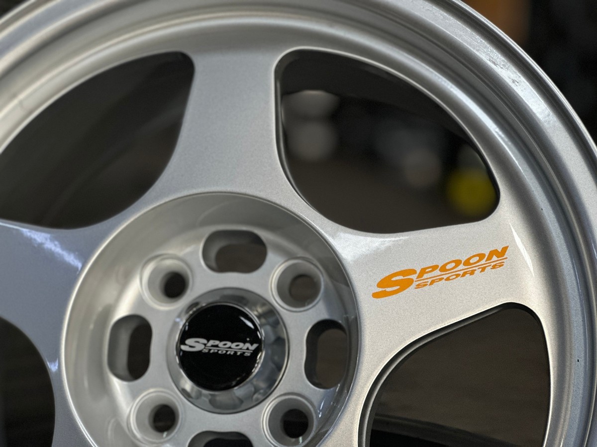 spoon 4点 New 15x7 ET35 XOX Spoon SILVER Rim Honda Fit Jazz 4x100 (4 Wheel