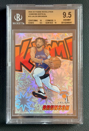 Jalen Brunson #13 2024 Panini Revolution Kaboom Vertical card