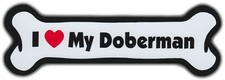 Dog Bone I LOVE MY DOBERMAN Sticker Decal XV