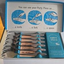 Set Of 6 George Butler Party Forks Piece Boxed Vintage Stainless steel