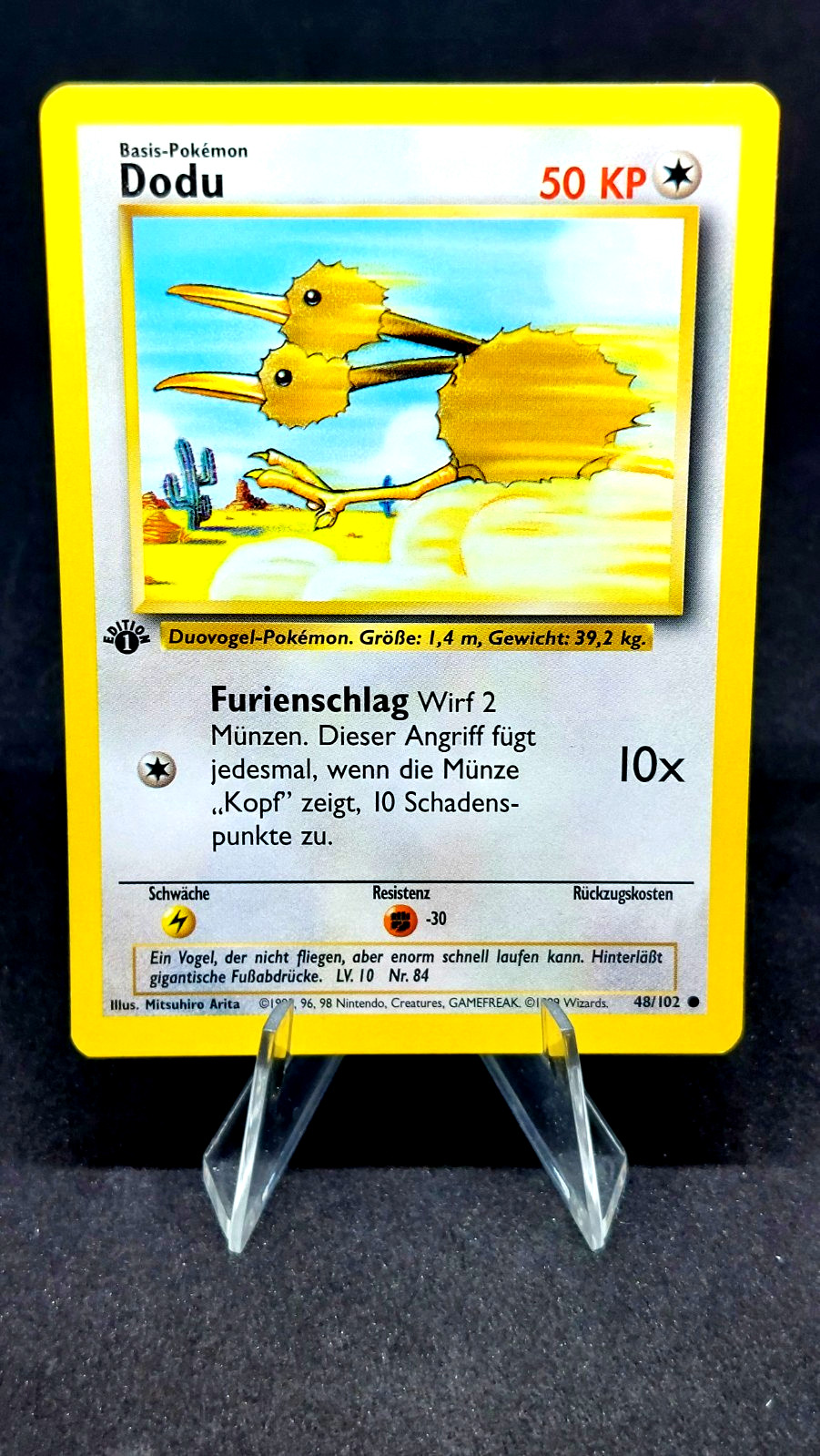 Pokemon Card - 1st Edition Doduo (Dodu) - (48/102) German Base Set TCG 1999 NM