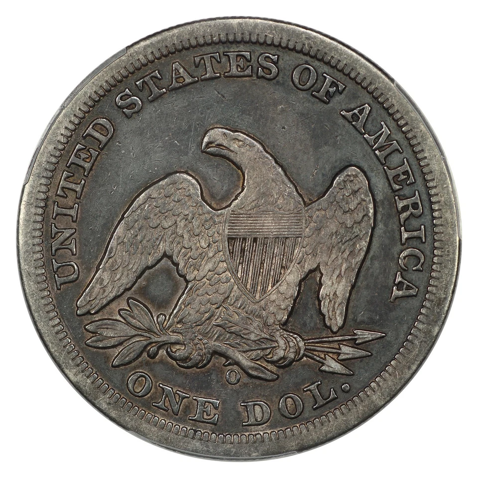 Dólar Liberty Seated 1850-O $1 graduación profesional VF30 Foto 4 de 4