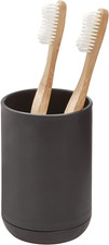 Cade Collection Toothbrush Holder, Matte Black