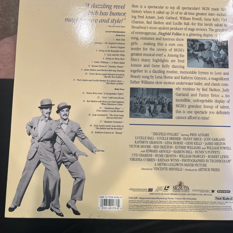 Ziegfeld Follies Laserdisc ML100173 LD Fred Astaire Lucille Ball *RARE* - Image 2 of 2
