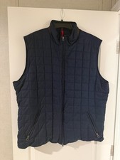 CREMIEUX QUILTED NAVY BLUE WINTER ZIP UP VEST XL SOFT COMFORTABLE INSIDE POCKET