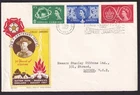 GB 1957 QE FDC sent on Day of Issue  to London 1 Aug 1957