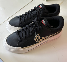 Nike Court Legacy Lift Leather Sneakers Black...
