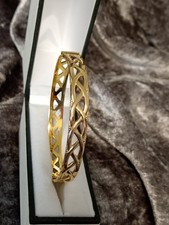 9ct Rolled Gold Vintage Celtic Bangle 1970s 6.5"Length 11.5g (VGC)